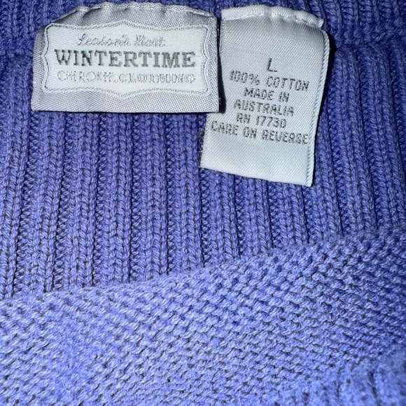 Vintage Blue and Yellow Sweater - Picture 3 of 3